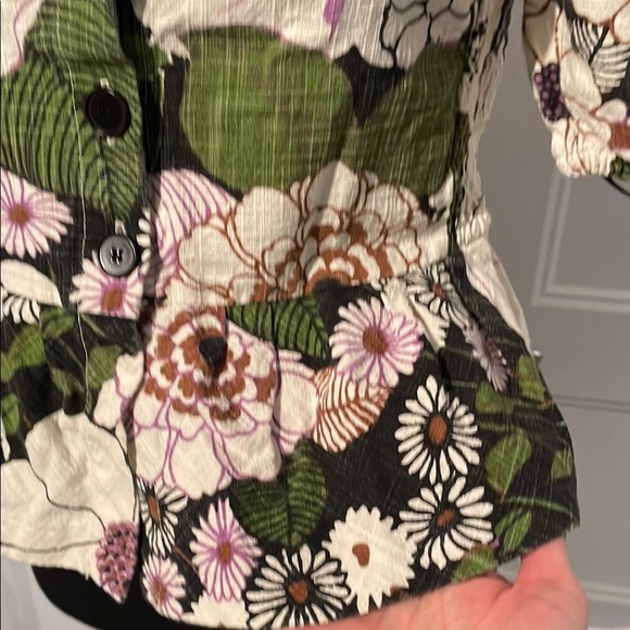 Maje Loflower Cotton Square-Neck Top with Puff Sleeves Size 2 = Size 6 US - Picture 6 of 11